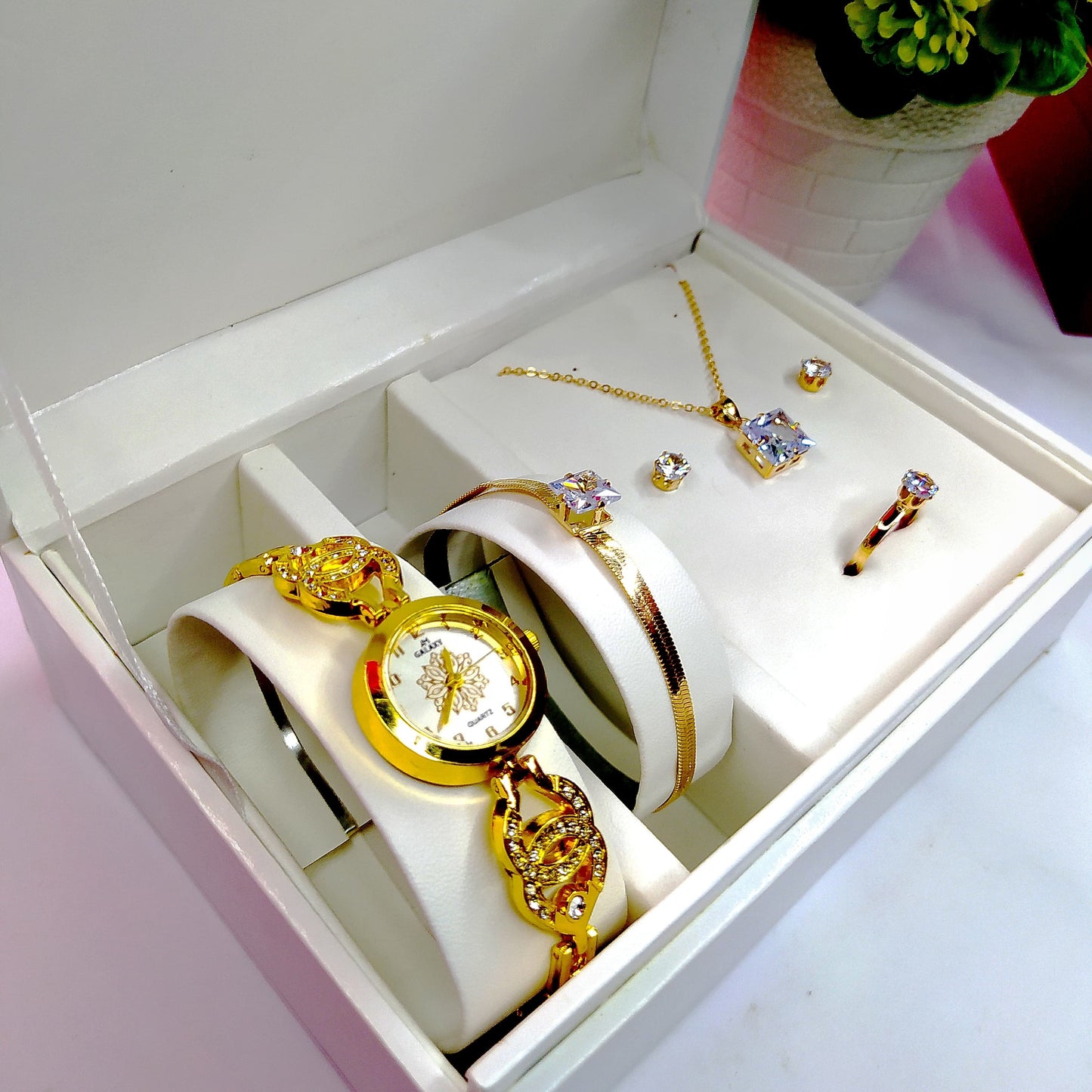 Al-Syed Galaxy Diamond Watch with Luxury Jewelry in Same Box